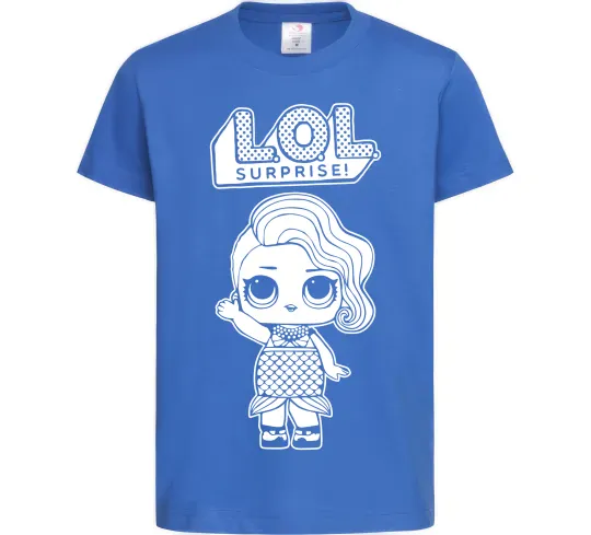 Детская футболка Lol surprise русалонька Ярко-синий фото