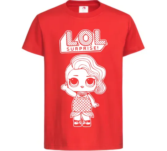 Детская футболка Lol surprise русалонька Красный фото