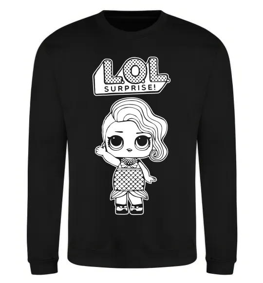 Свитшот Lol surprise русалонька Черный фото