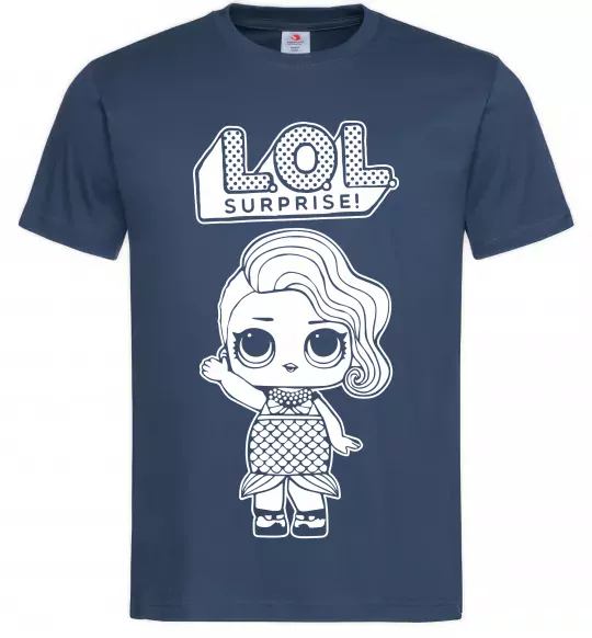 Мужская футболка Lol surprise русалонька Темно-синий фото