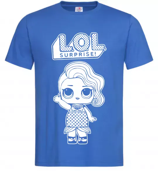 Мужская футболка Lol surprise русалонька Ярко-синий фото