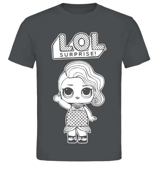 Мужская футболка Lol surprise русалонька Графит фото