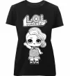 Жіноча преміум футболка Lol surprise русалонька Чорний фото