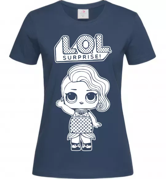 Жіноча футболка Lol surprise русалонька Темно-синій фото