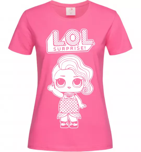 Жіноча футболка Lol surprise русалонька Яскраво-рожевий фото