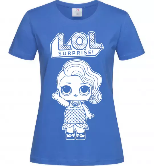 Жіноча футболка Lol surprise русалонька Яскраво-синій фото