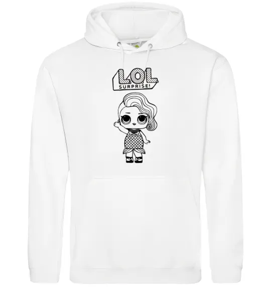 Чоловіча толстовка (худі) Lol surprise русалонька Білий фото