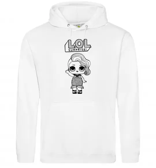 Женская толстовка (худи) Lol surprise русалонька Белый фото