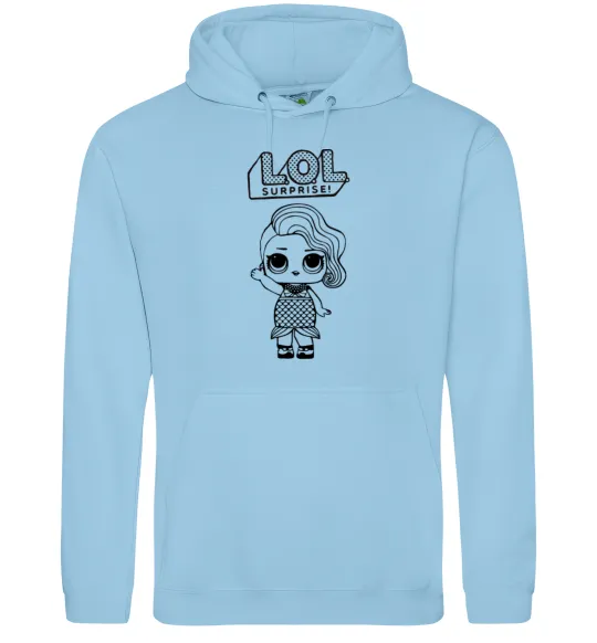 Жіноча толстовка (худі) Lol surprise русалонька Блакитний фото