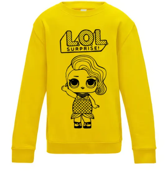 Детский Свитшот Lol surprise русалонька Солнечно желтый фото
