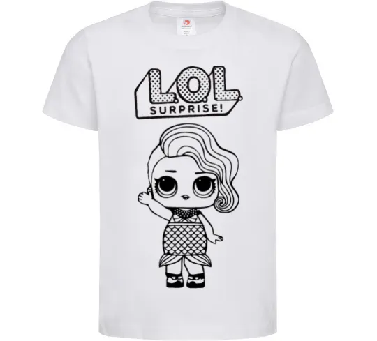 Детская футболка Lol surprise русалонька Белый фото