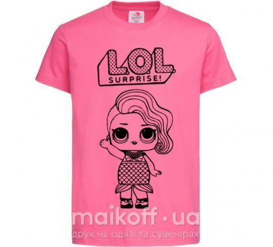 Дитяча футболка Lol surprise русалка Яскраво-рожевий фото