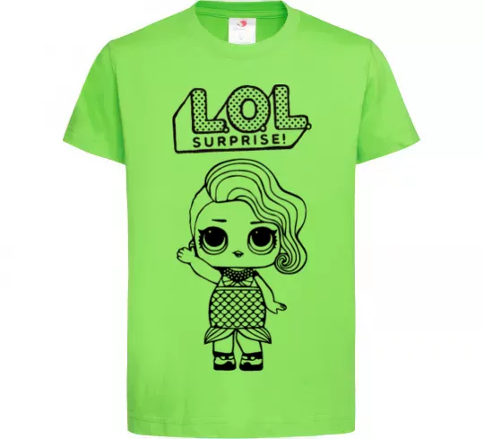 Детская футболка Lol surprise русалонька Лаймовый фото