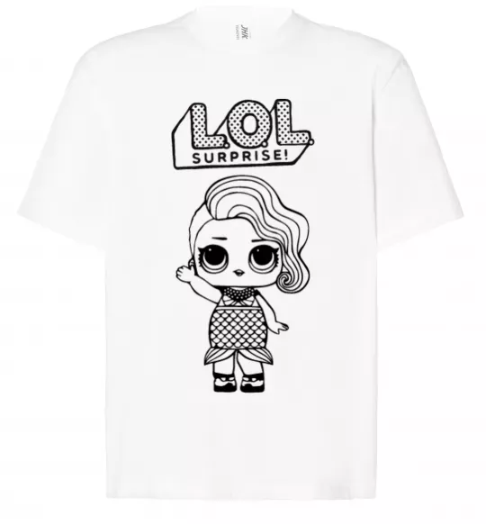 Футболка Оверсайз Lol surprise русалонька Білий фото