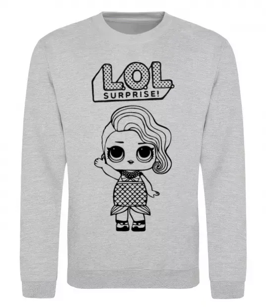 Світшот Lol surprise русалонька Сірий меланж фото
