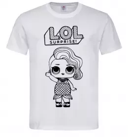 Мужская футболка Lol surprise русалонька Белый фото