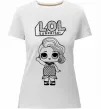 Жіноча преміум футболка Lol surprise русалонька Білий фото