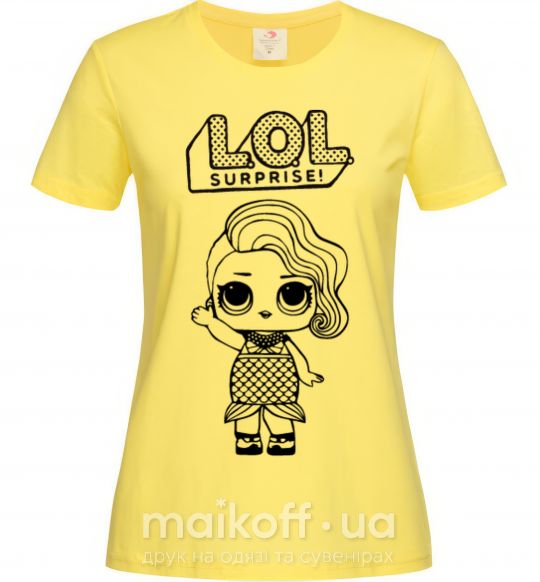 Женская футболка Lol surprise русалка Лимонный фото
