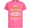 Дитяча футболка All man are created equal but only the best are born in December Яскраво-рожевий Дитяча футболка All man are created equal but only the best are born in December Яскраво-рожевий фото