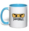 Чашка з кольоровою ручкою Ninjago Masters of Spinjitzu Блакитний фото