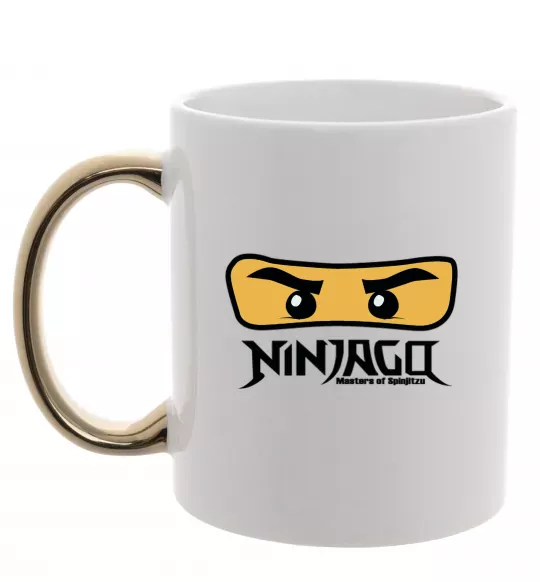 Чашка з кольоровою ручкою Ninjago Masters of Spinjitzu Золото фото