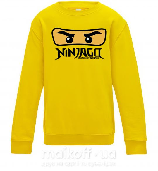 Детский Свитшот Ninjago Masters of Spinjitzu Солнечно желтый фото