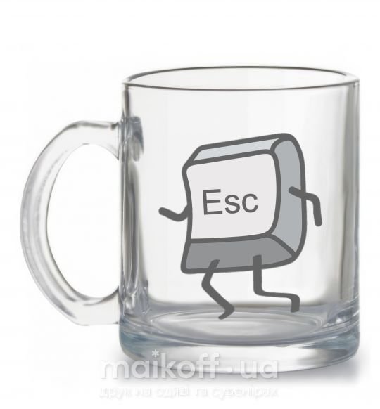 Чашка скляна Esc Прозорий фото