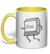 Чашка з кольоровою ручкою Esc Сонячно жовтий Чашка з кольоровою ручкою Esc Сонячно жовтий фото