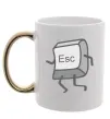 Чашка з кольоровою ручкою Esc Золото Чашка з кольоровою ручкою Esc Золото фото