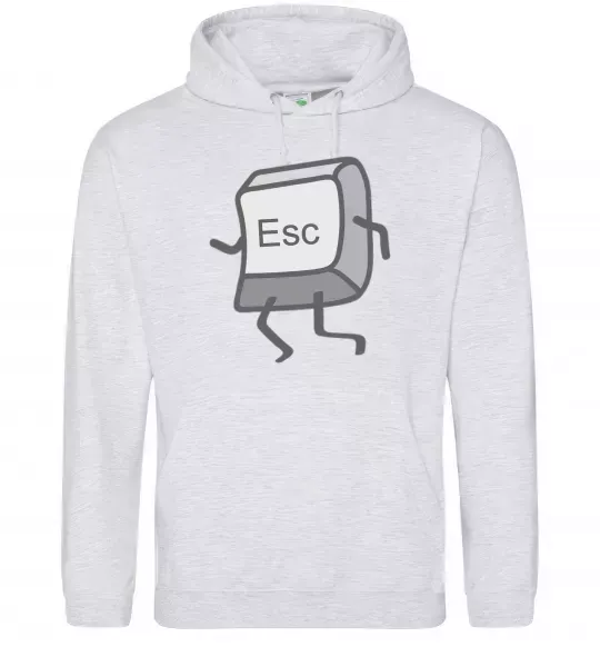 Женская толстовка (худи) Esc Серый меланж фото