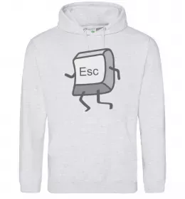 Женская толстовка (худи) Esc Серый меланж фото