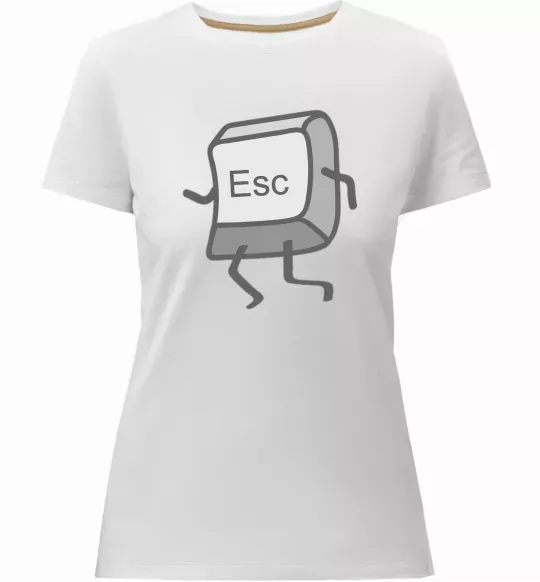 Женская премиум футболка Esc Белый фото