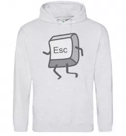 Мужская толстовка (худи) Esc Серый меланж фото