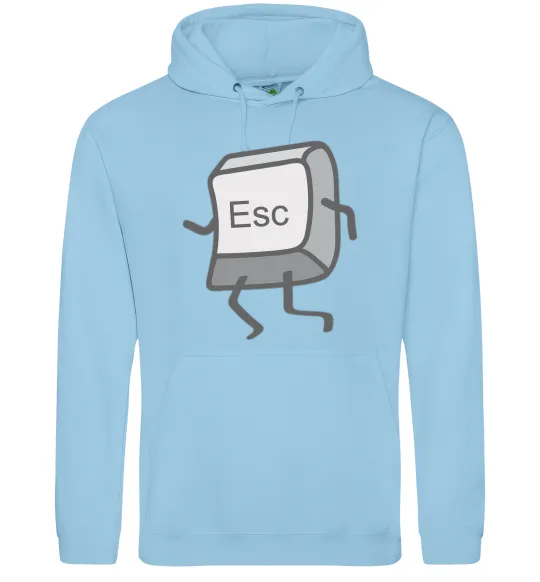 Мужская толстовка (худи) Esc Голубой фото