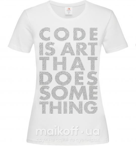 Жіноча футболка Code is art Білий фото