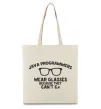 Эко-сумка Java programmers wear glasses because they can't C Бежевый фото