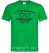 Чоловіча футболка Java programmers wear glasses because they can't C Зелений фото