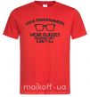 Чоловіча футболка Java programmers wear glasses because they can't C Червоний фото