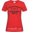 Жіноча футболка Java programmers wear glasses because they can't C Червоний фото
