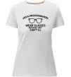 Жіноча преміум футболка Java programmers wear glasses because they can't C Білий фото