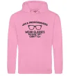 Мужская толстовка (худи) Java programmers wear glasses because they can't C Розовый фото