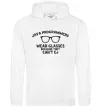 Чоловіча толстовка (худі) Java programmers wear glasses because they can't C Білий фото