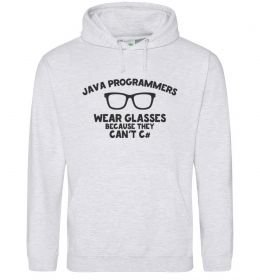 Мужская толстовка (худи) Java programmers wear glasses because they can't C