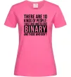Жіноча футболка There are 10 kinds of people Яскраво-рожевий фото