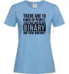 Жіноча футболка There are 10 kinds of people Блакитний фото