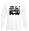 Лонгслив There are 10 kinds of people Белый фото