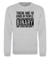 Свитшот There are 10 kinds of people Серый меланж фото