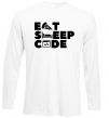 Лонгслів Eat sleep code Білий фото