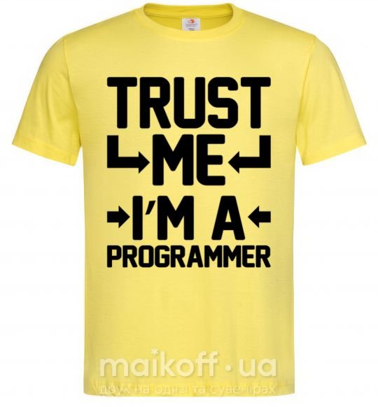 Чоловіча футболка Trust me i'm a programmer Лимонний фото