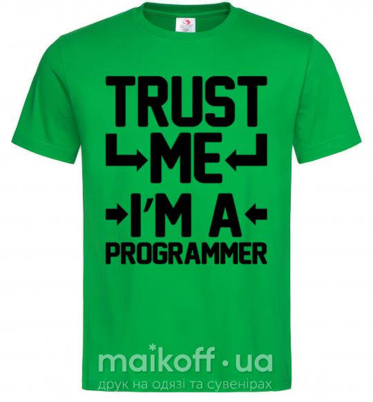 Мужская футболка Trust me i'm a programmer Зеленый фото